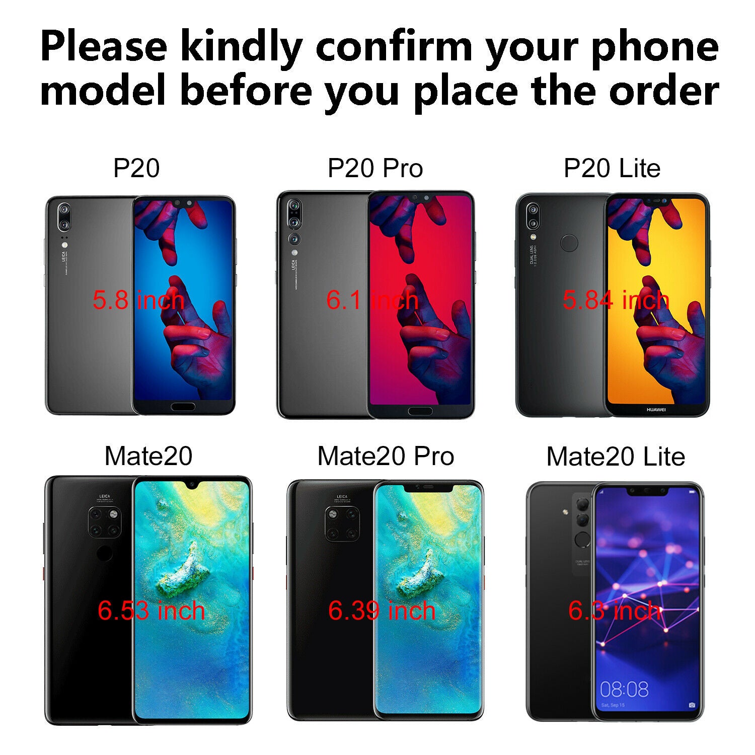 For Huawei Nova 3i Case Shockproof Tempered Glass Bumper Slim Cover-Rose