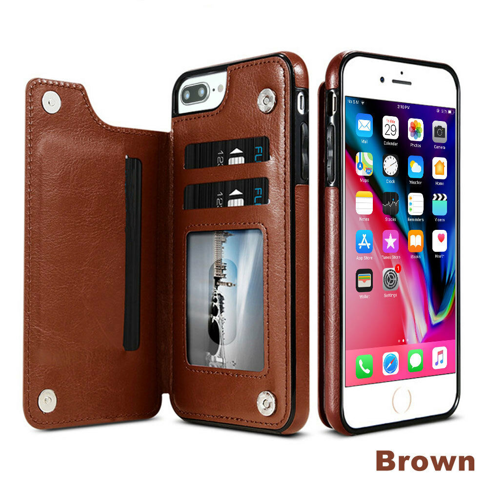 iPhone XR Case Flip Leather Wallet Card Shockproof Case
