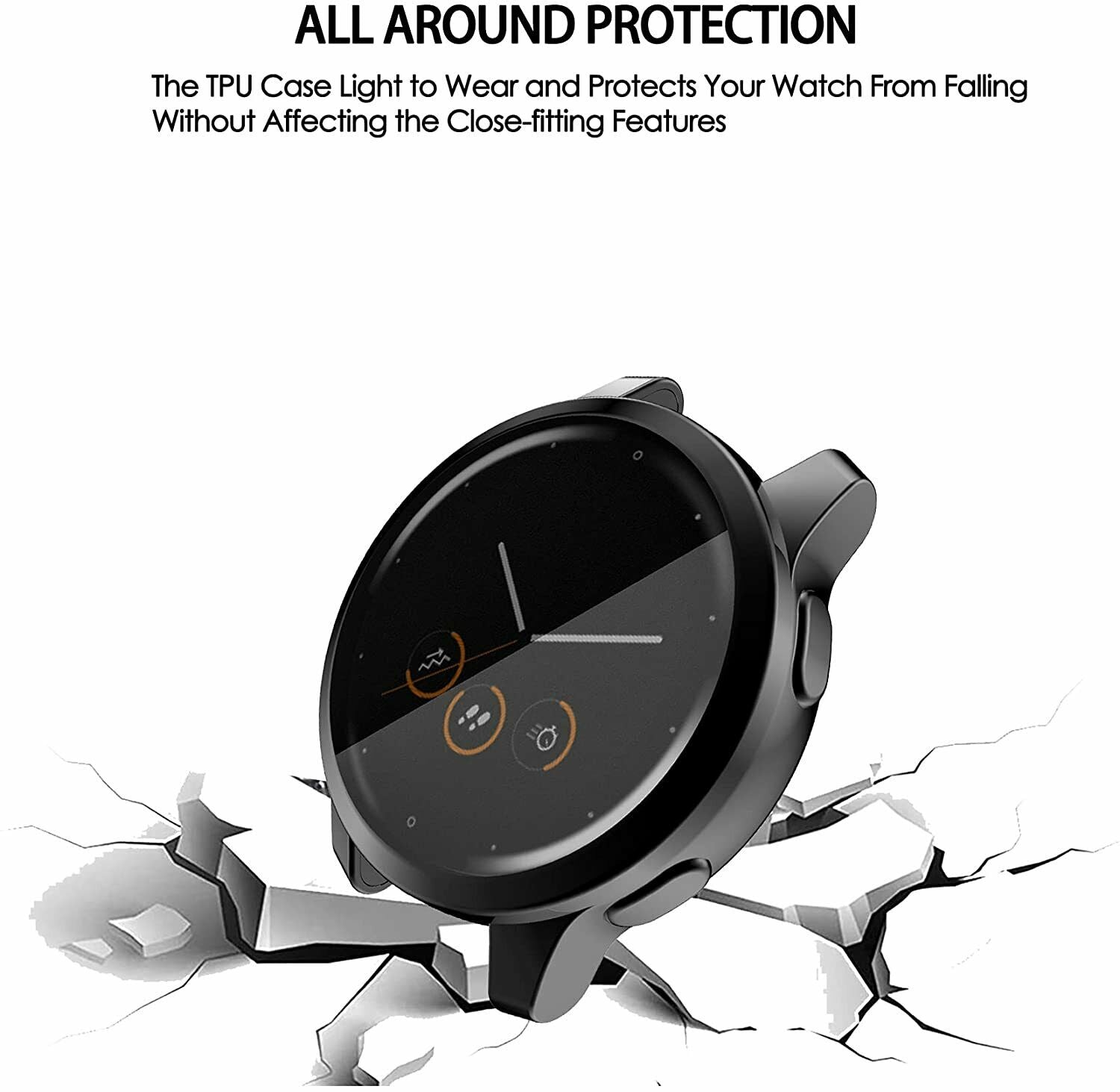 For Garmin Venu 2 2S Vivoactive 4 4S TPU Full Case Cover Screen Protector Cable