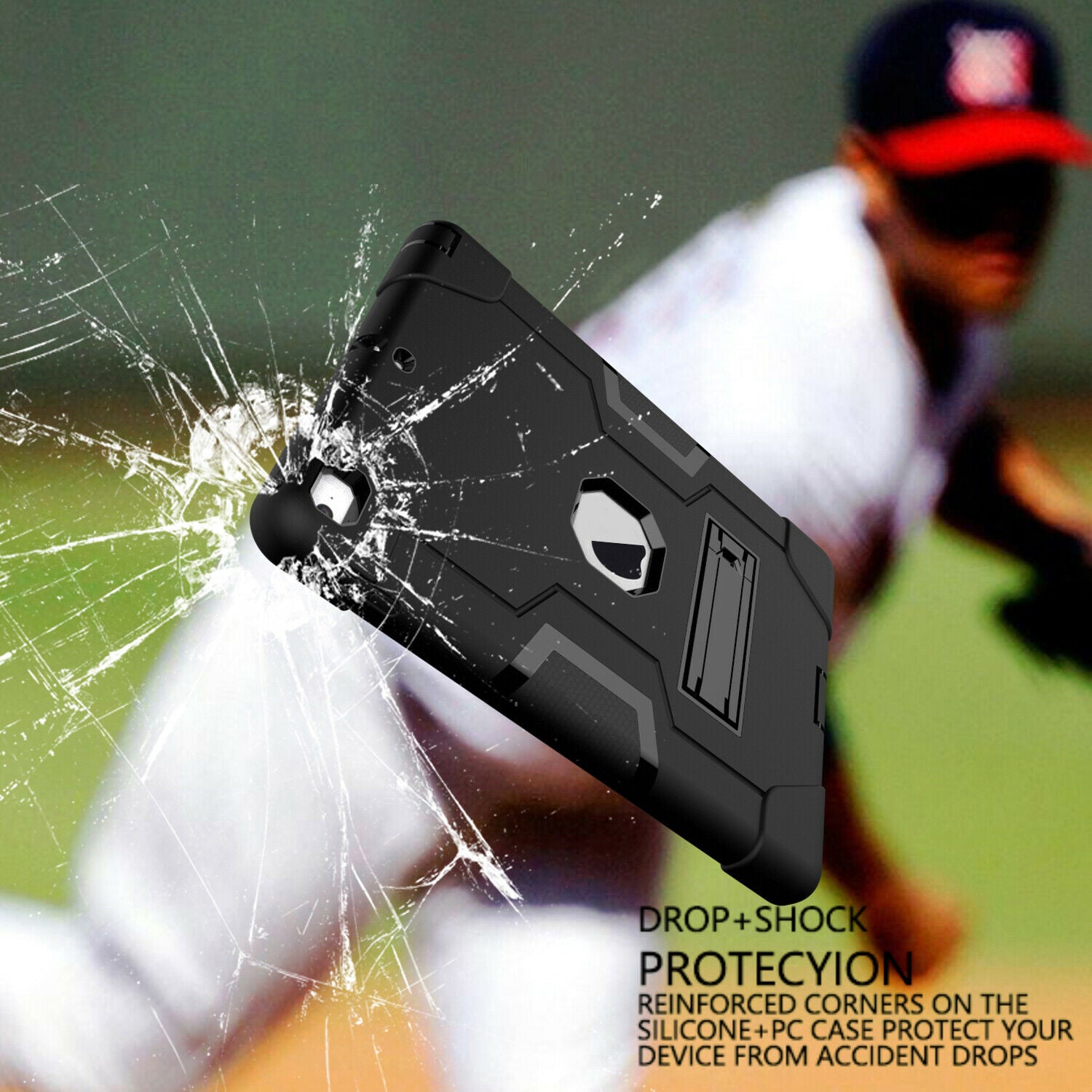 For iPad 7th Gen 10.2 2019 Case Shockproof Hybrid Rubber Tough Armor Stand Cover