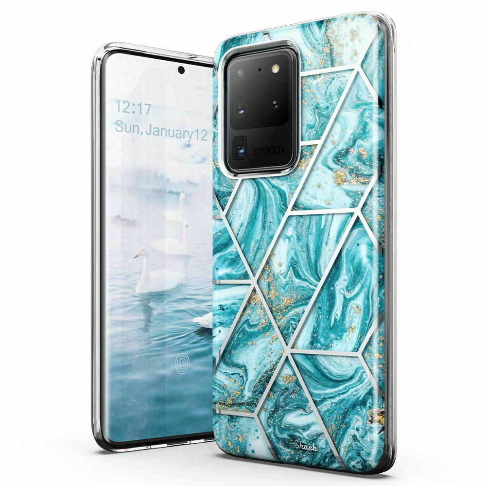 Galaxy S20 Plus Ultra Case TITISHARK Clear Stylish Marble Shockproof Case Cover