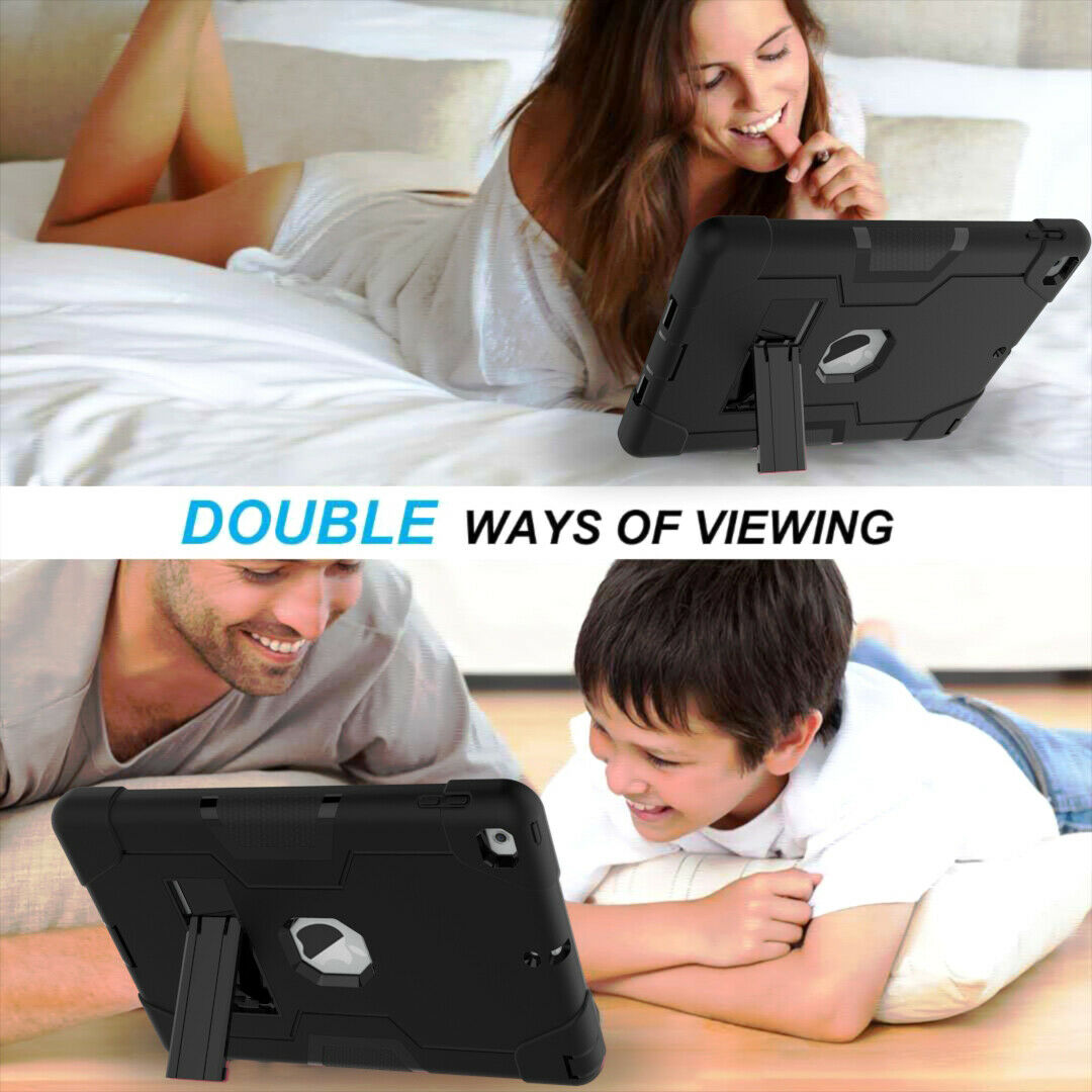 For iPad 7th Gen 10.2 2019 Case Shockproof Hybrid Rubber Tough Armor Stand Cover