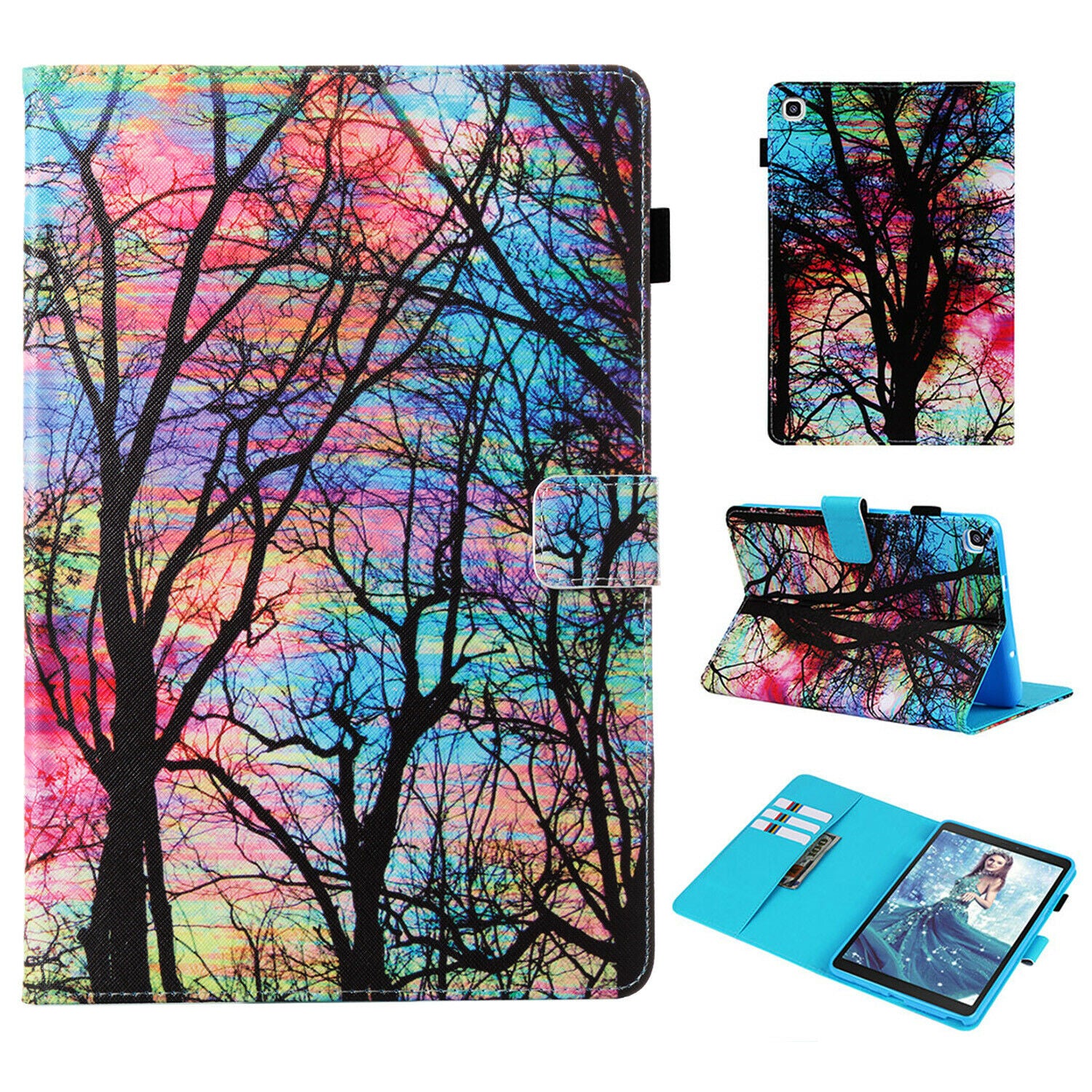 For Samsung Galaxy Tab S5e 10.5 T720 T725 Tablet Smart Case Leather Stand Cover