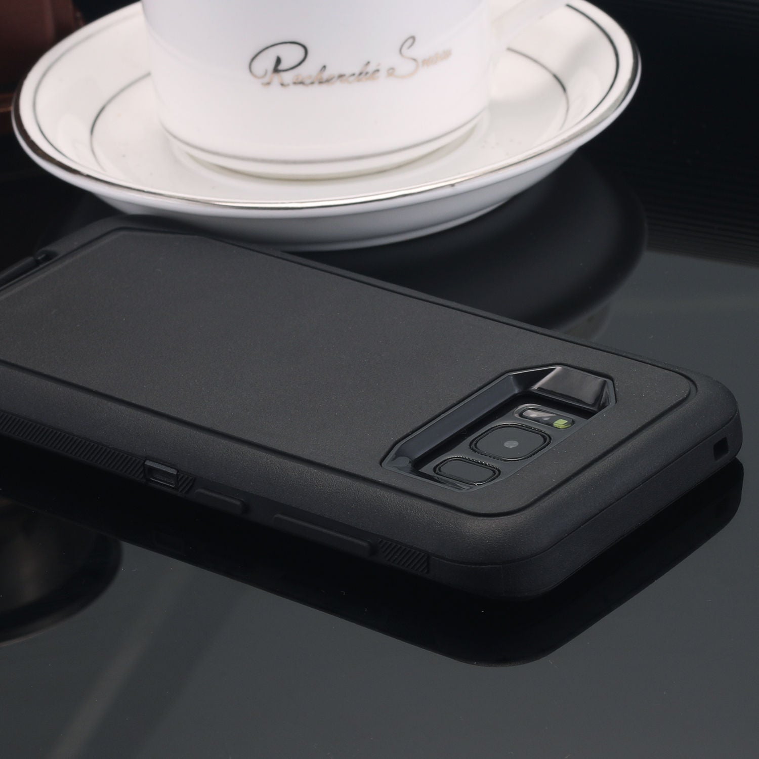 Samsung Galaxy S9 Plus Case Shockproof Hybrid Rubber Armor Rugged Cover-Black