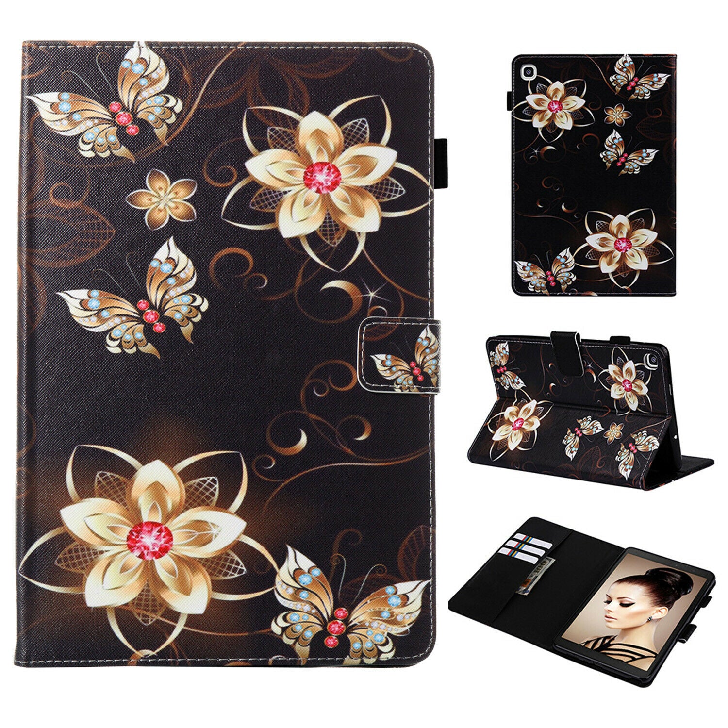 For Samsung Galaxy Tab S5e 10.5 T720 T725 Tablet Smart Case Leather Stand Cover