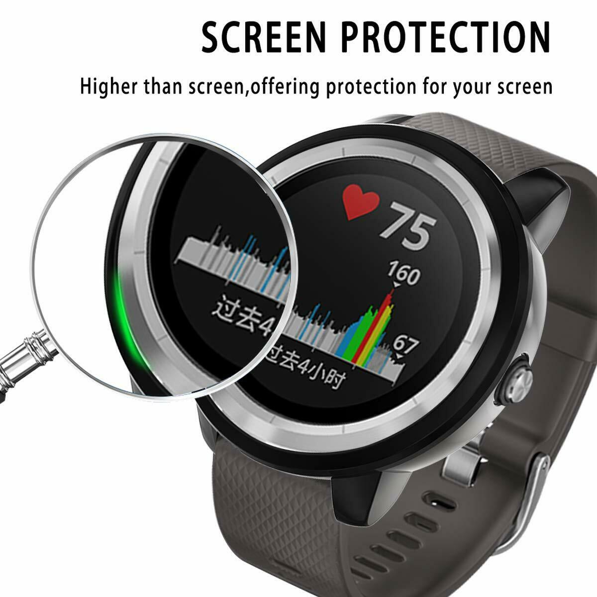 For Garmin Vivoactive 3 Case Cover Shockproof Clear Shell Charging Cable AU