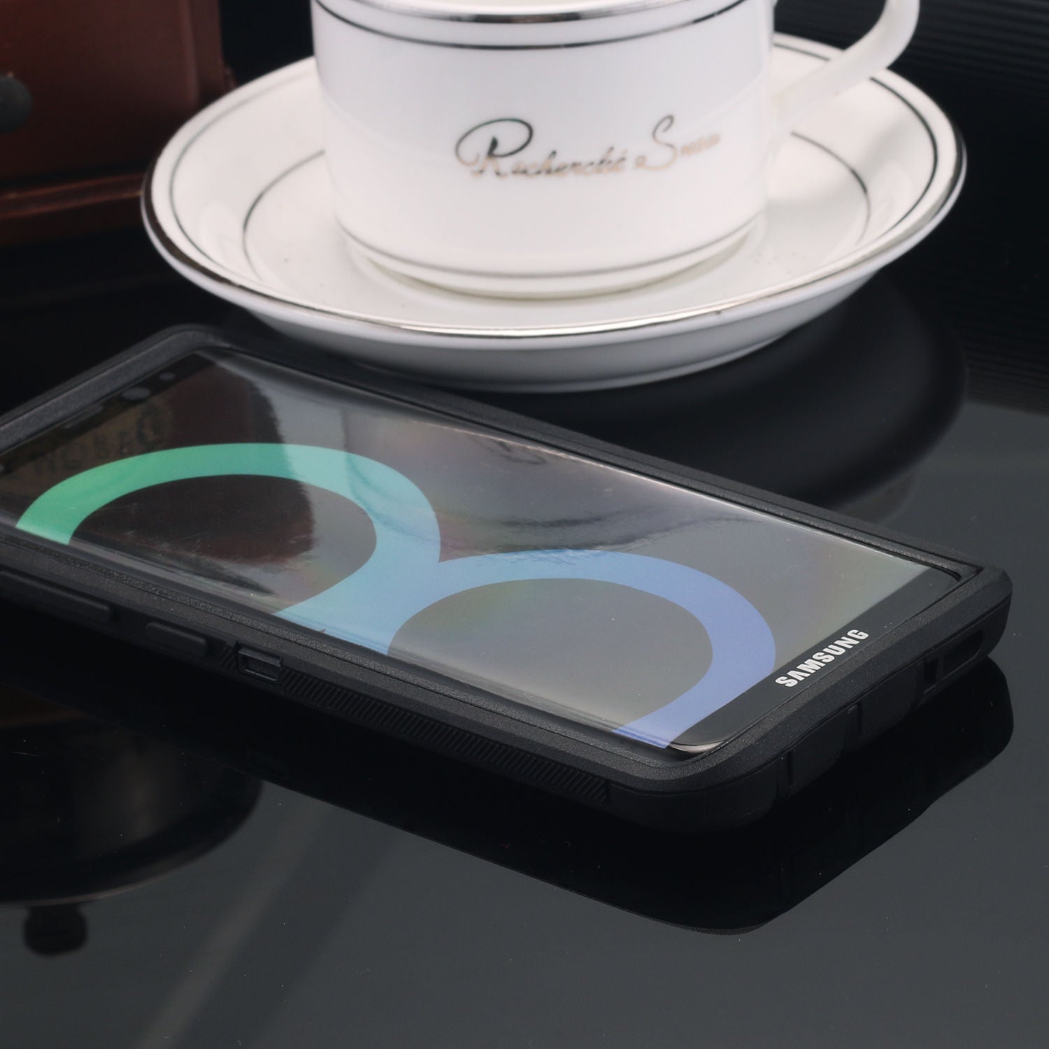 Samsung Galaxy S8 Case Shockproof Hybrid Rubber Armor Rugged Cover-Black