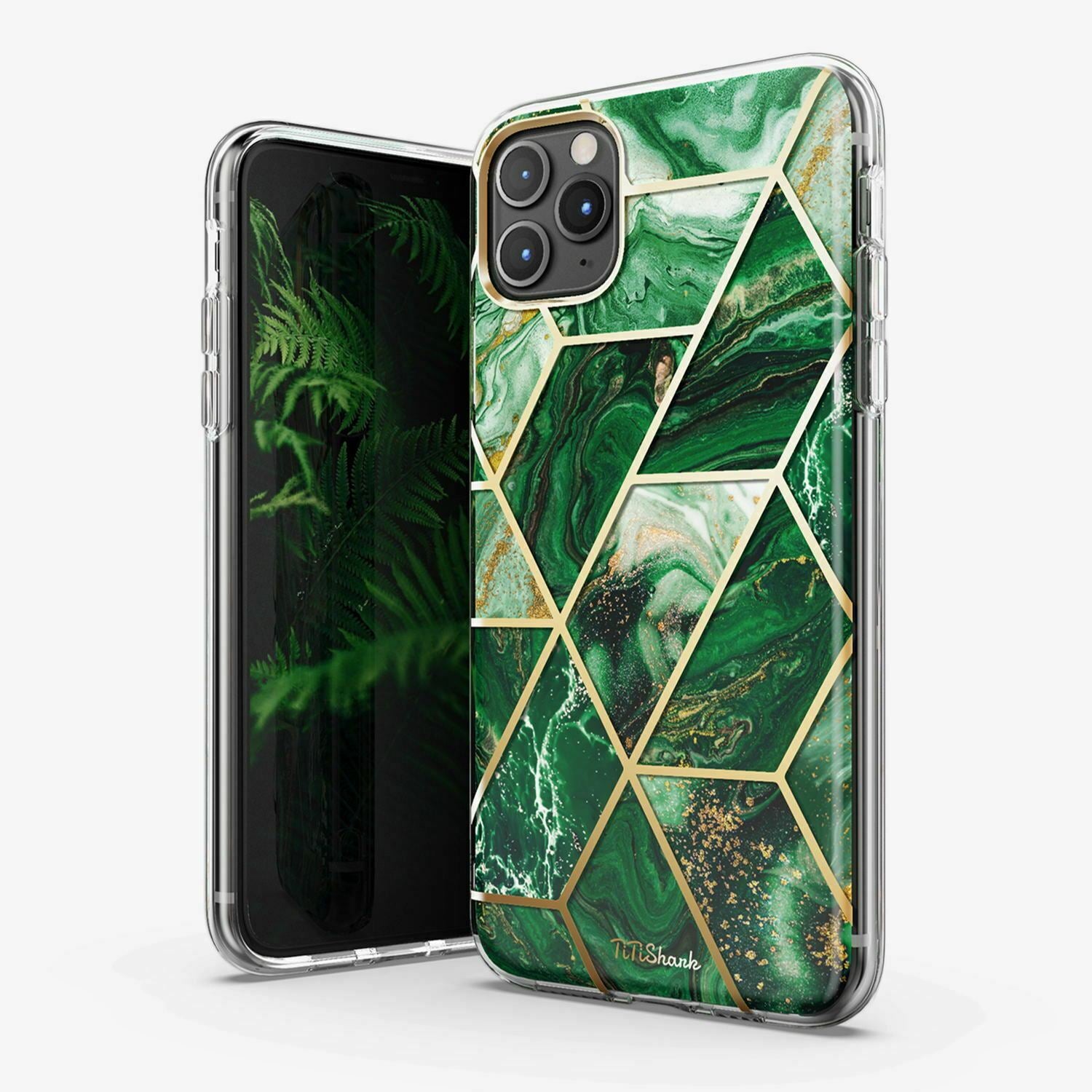 TiTiShark For iPhone 11/Pro/Max Case Clear Marble Shockproof Case