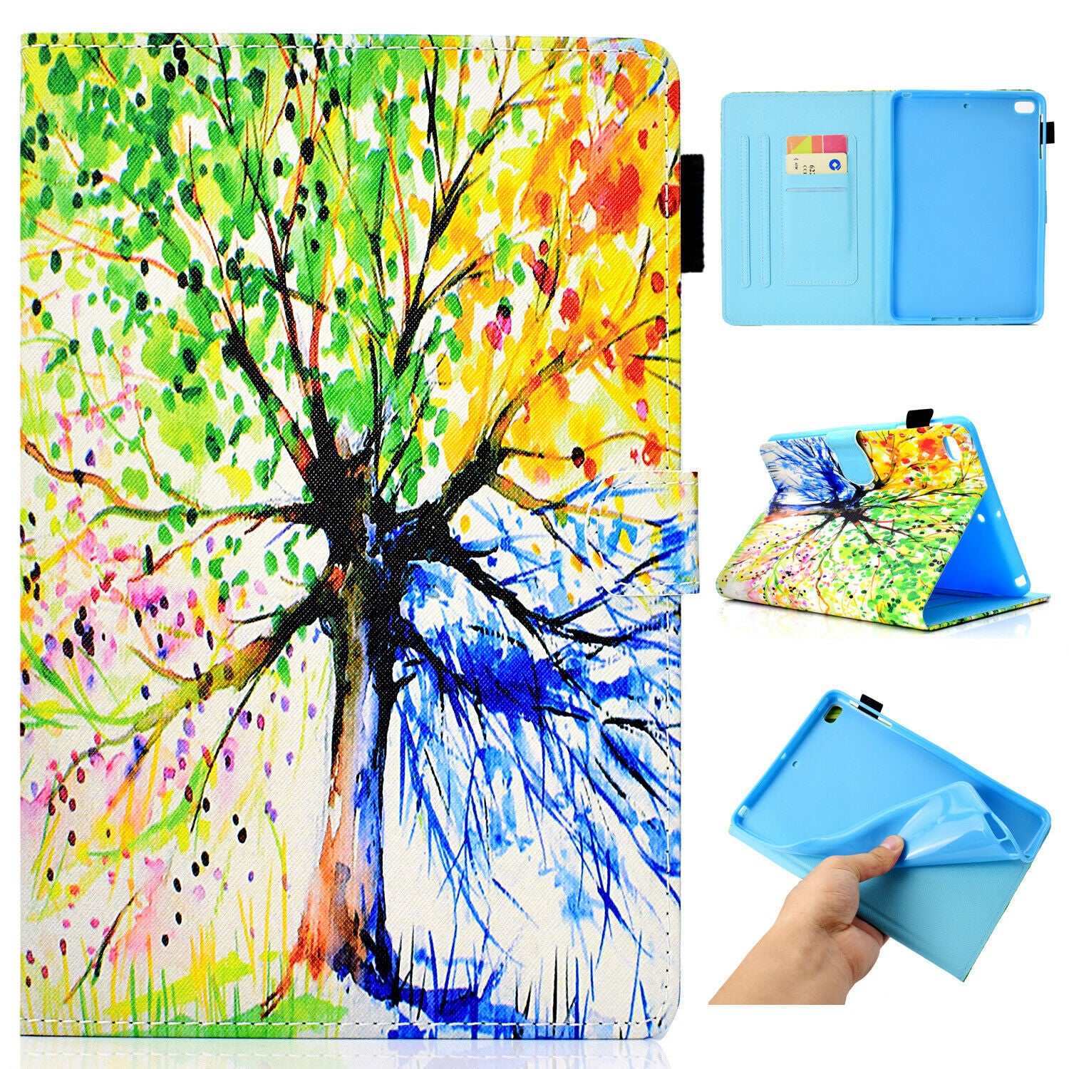 For Samsung Tab A 10.1" 2019 SM-T510 T515 Tablet Case Smart Magnet Leather Cover-19 Patterns