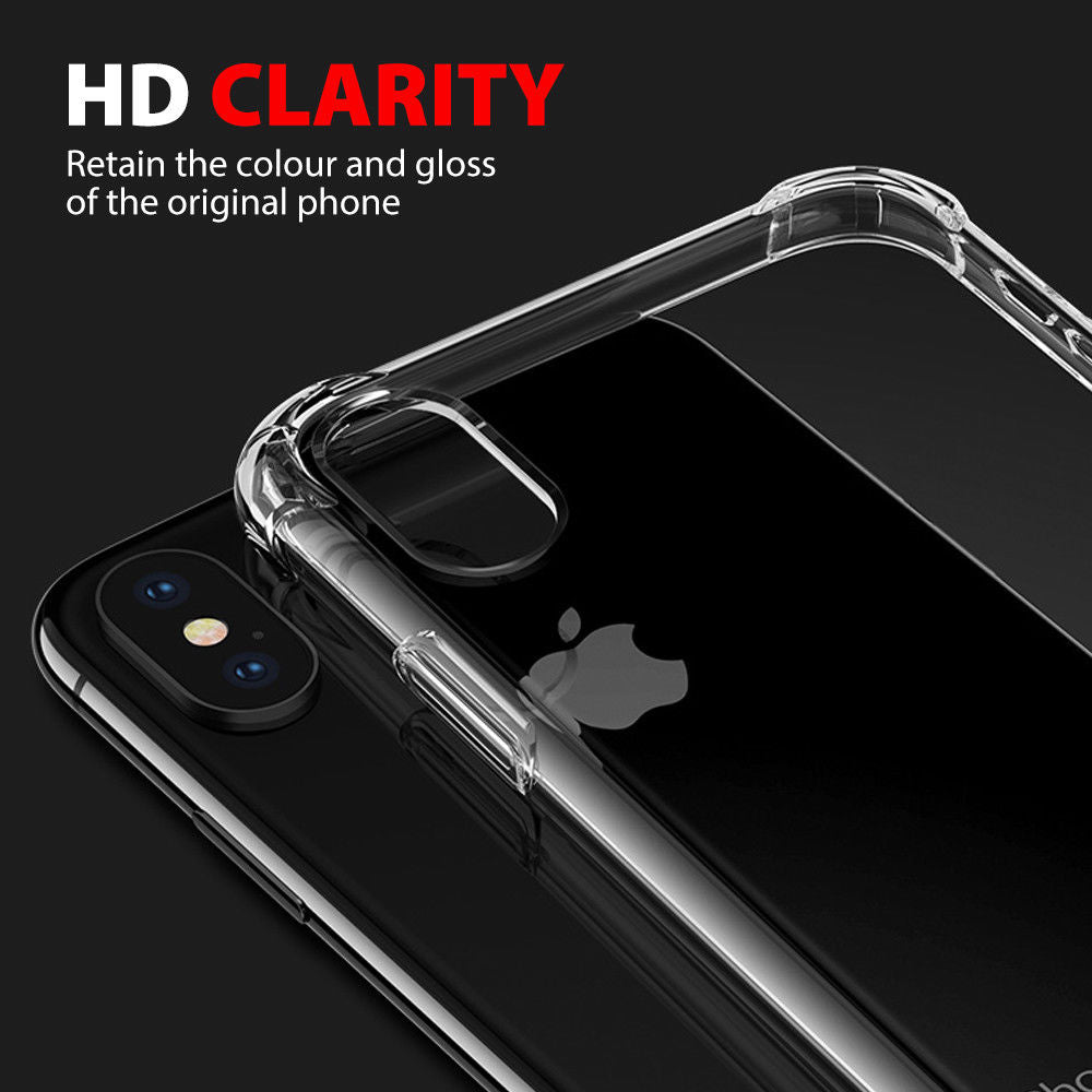 iPhone XR Ultra Clear Shockproof Bumper Back Case Cover