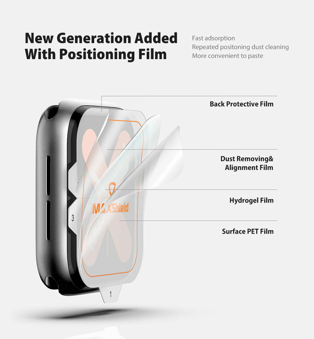 4X For Apple Watch 8 Full Cover HYDROGEL Screen Protector Flim