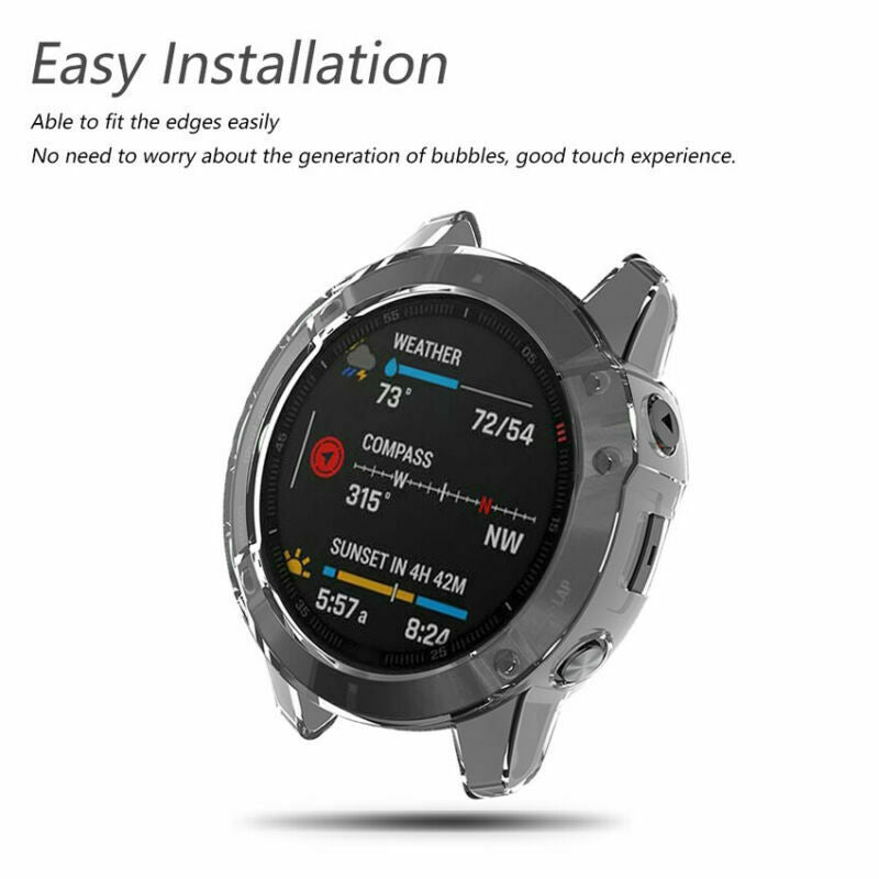 For Garmin Forerunner 245 Music 945 735XT Shockproof Clear Case Cover Cable