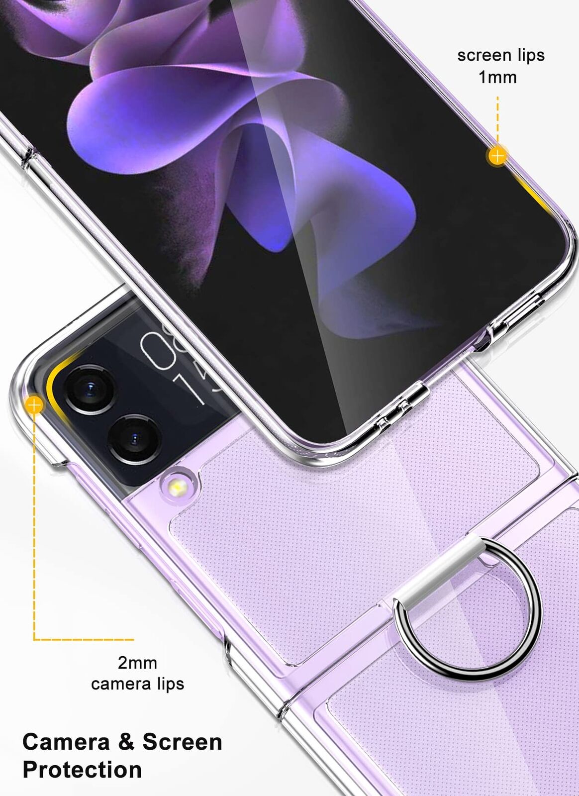 For Samsung Galaxy 5G Hard Case Ultra Slim Clear Cover With Ring Holder