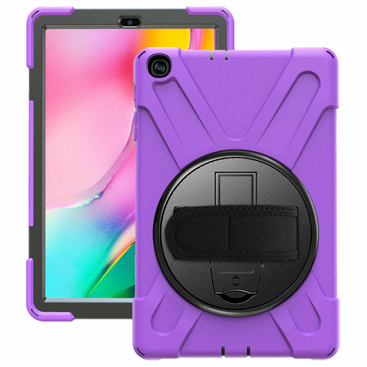 For Samsung Tab A 10.1 SM-T510 T515 2019 Tablet Shockproof Rotating Stand Case-8 Colors