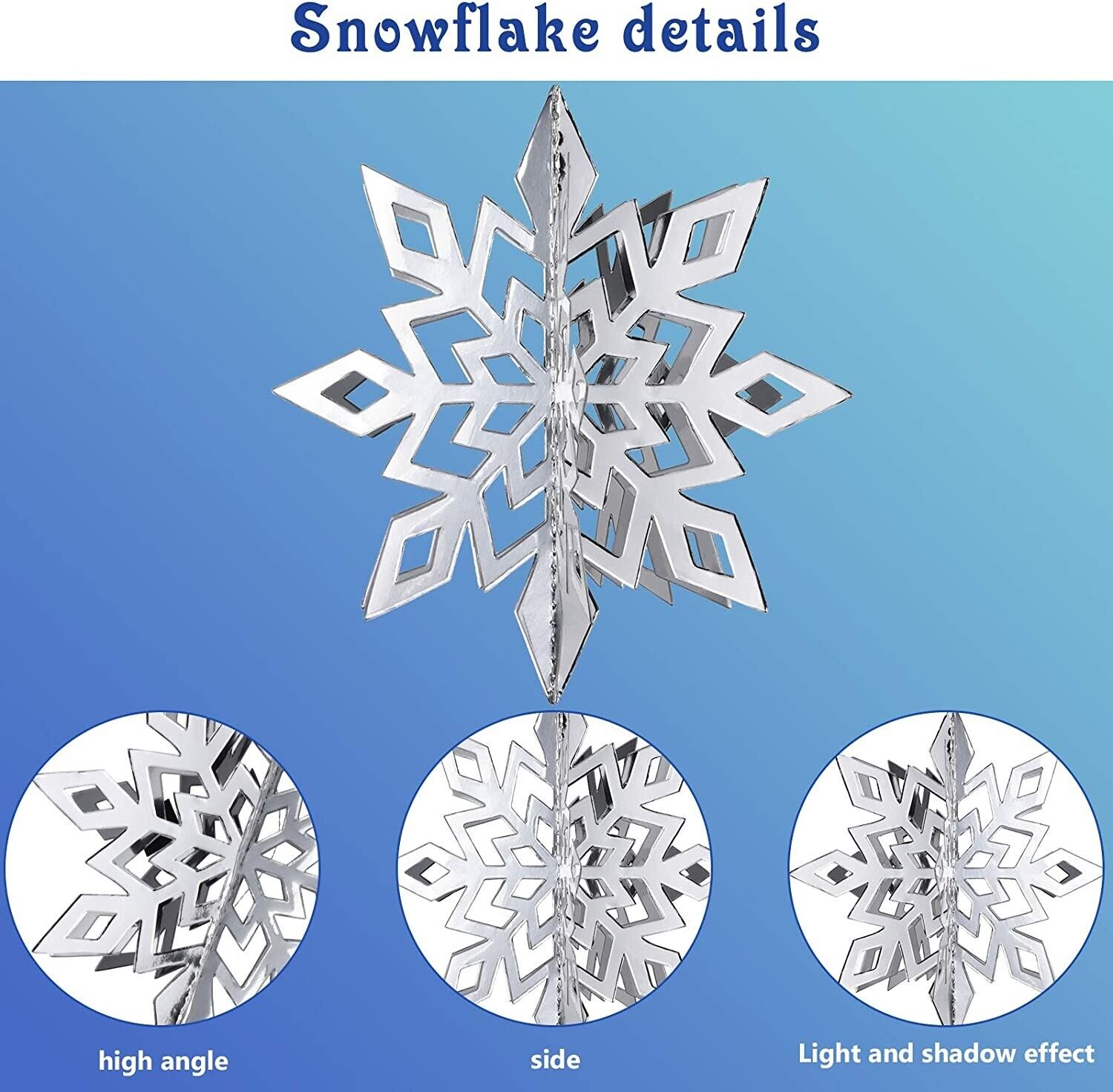 Christmas XMAS Tree Snowflakes Baubles Hanging Home Party Ornament Decorations