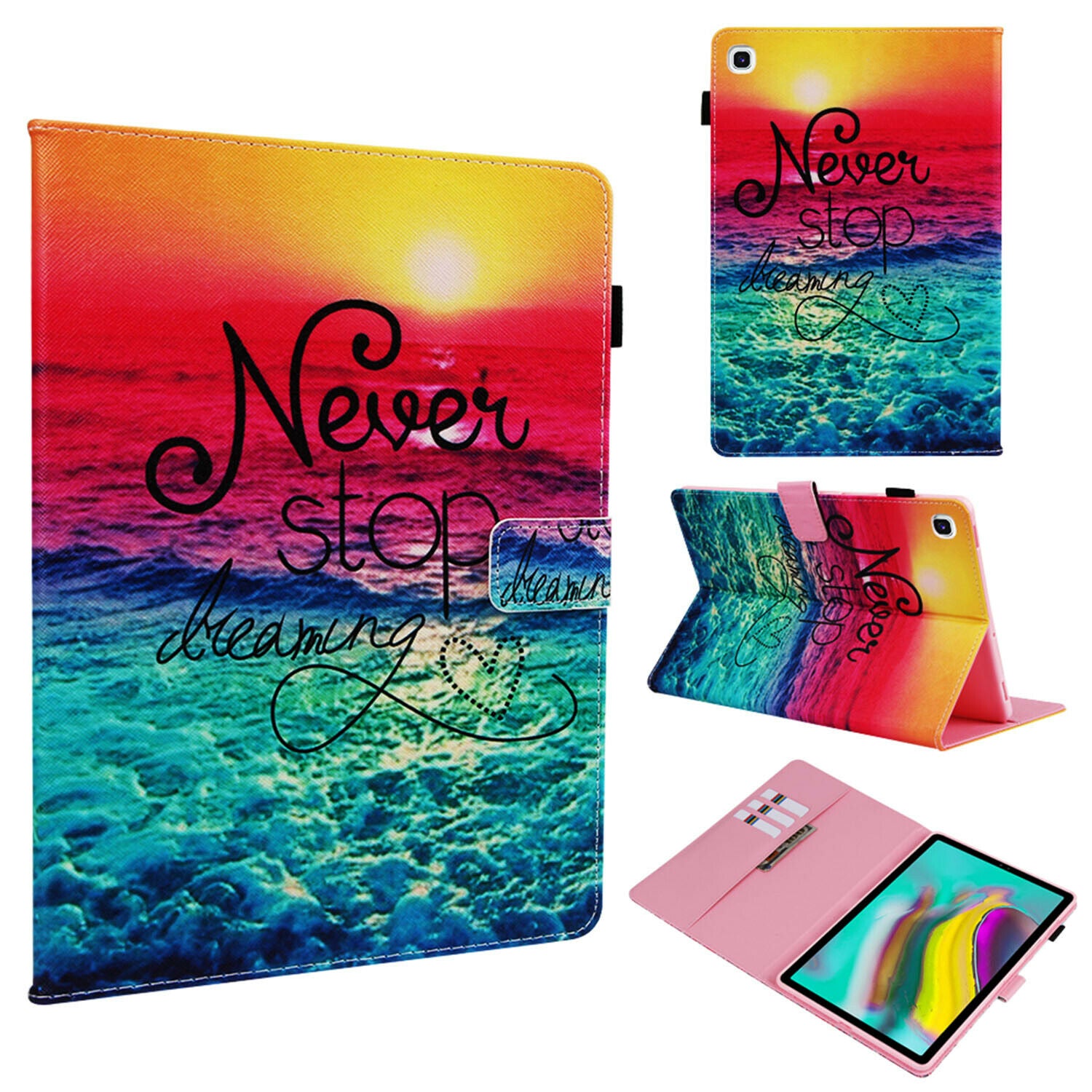 For Samsung Galaxy Tab S5e 10.5 T720 T725 Tablet Smart Case Leather Stand Cover