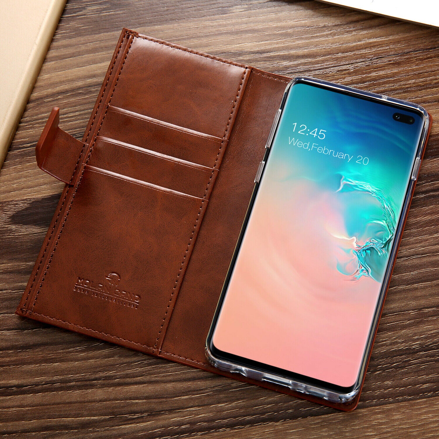 Samsung Galaxy S8 Zipper Leather Wallet Card Magnetic Case Cover-Rose Gold