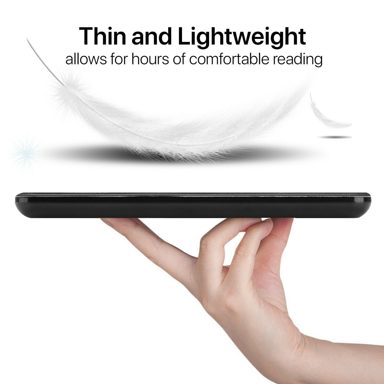 Leather Case Cover For Amazon All New Waterproof Kindle Paperwhite 4 10th 2018 PQ94WIF-Black