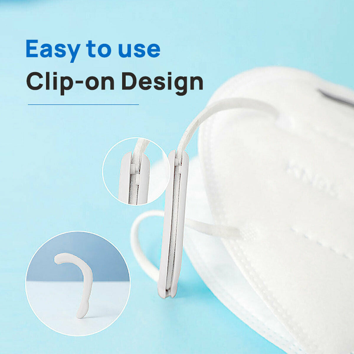 2/4 Pair Face Mask Extension Adjustable Ear Hook Strap Saver Fixing Clip Buckle