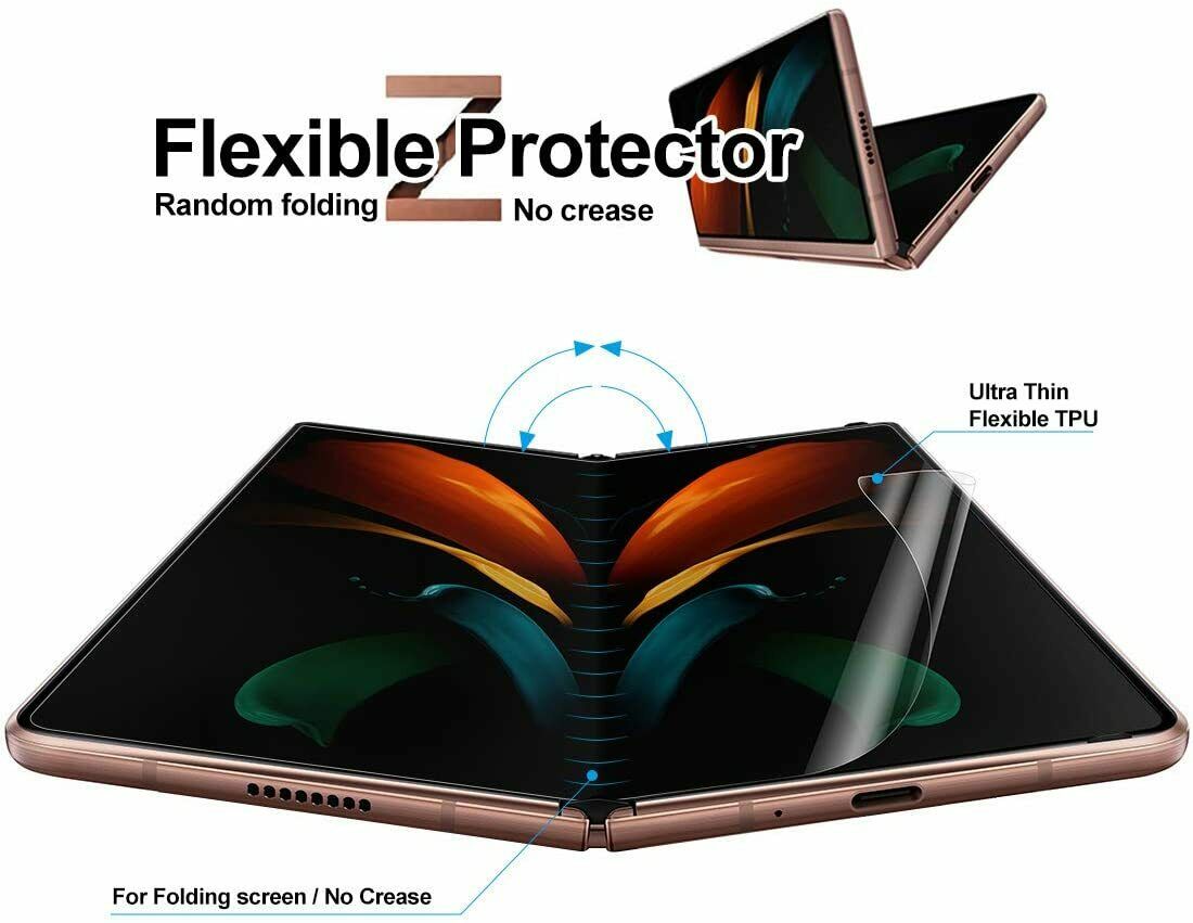 For Samsung Galaxy Z Fold2 5G Screen Protector MAXSHIELD Flexible Full Coverage