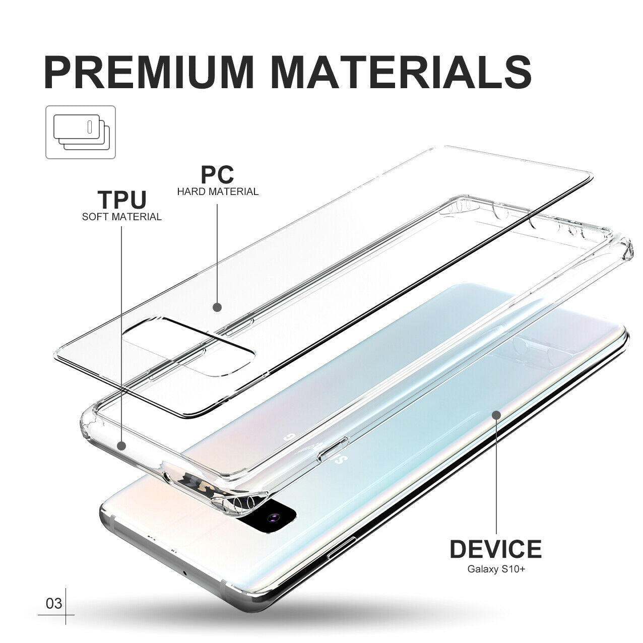 Samsung Galaxy S10E Case Shockproof Crystal Bumper Case Cover