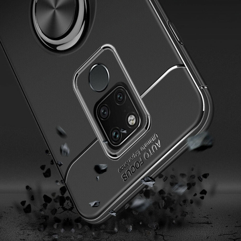 Mate 20 Pro Case Magnetic Car Mount Soft TPU Ring Holder Kickstand Cover Huawei