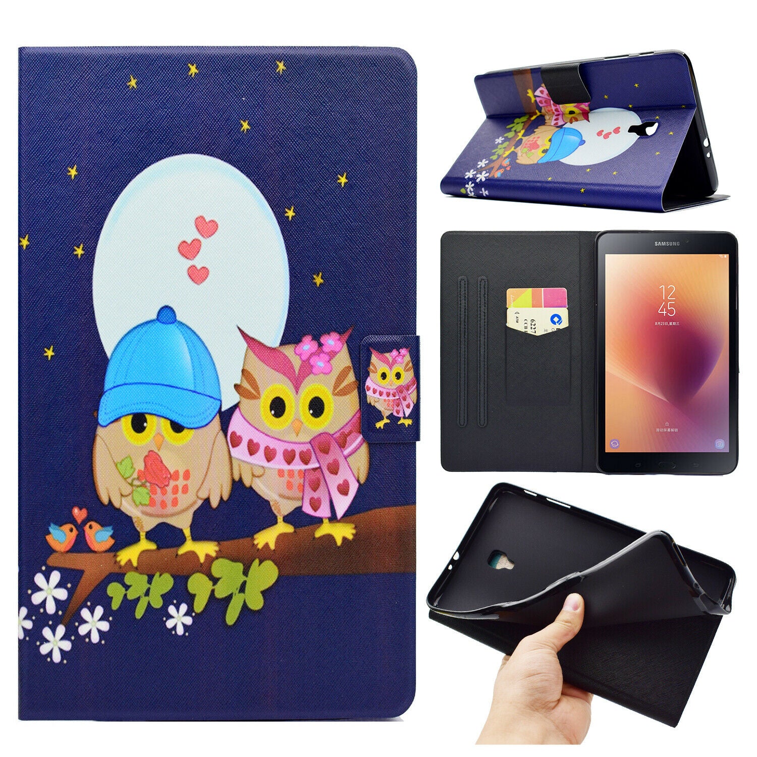 For Samsung Tab A 10.1" 2019 SM-T510 T515 Tablet Case Smart Magnet Leather Cover-19 Patterns