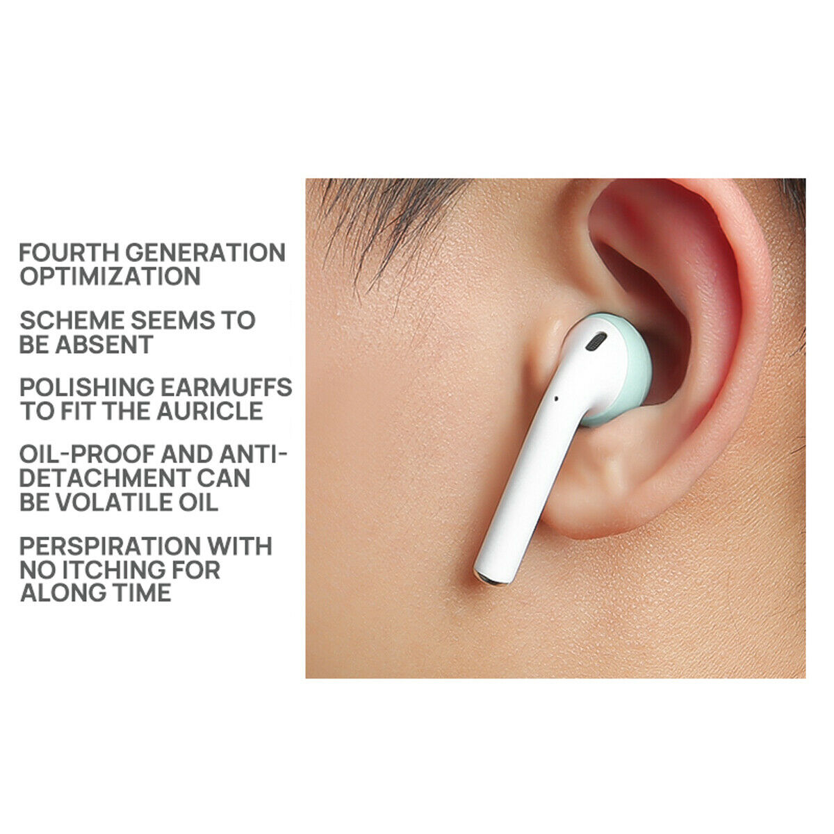 1 Pair For Apple Airpods Case Earpod Cover Ear Hook Earbuds Ear Tips silicone