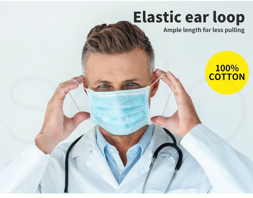 150 Pcs Disposable 3-Ply Face Mask Protective Meltblown AU for General Use