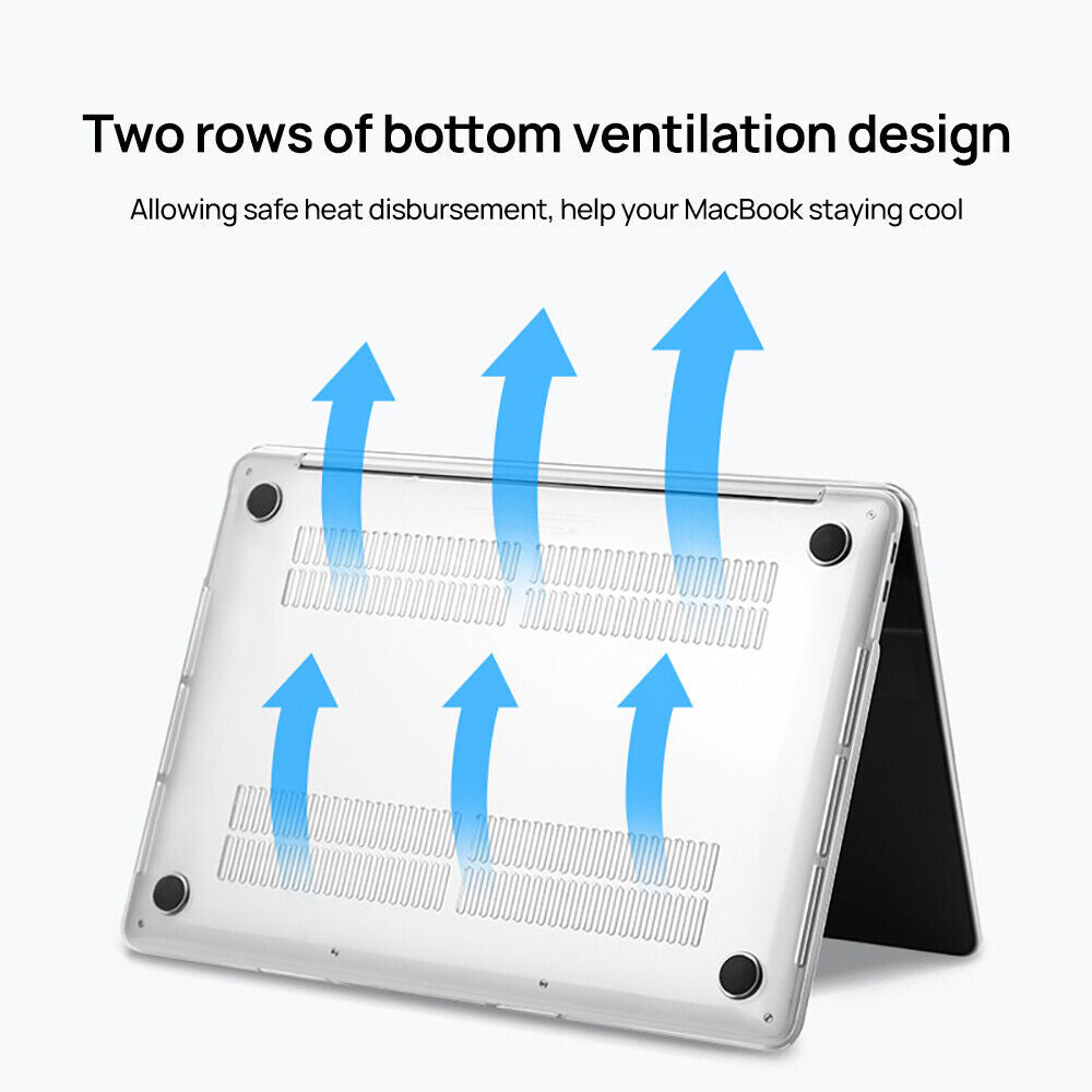 For Macbook Air Pro M2 2022 Case Clear Hard Shell+Keyboard Cover