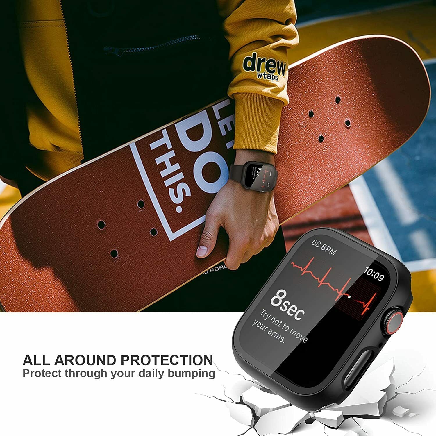 2X For Apple Watch 8 Glass Case Cover Screen Protector