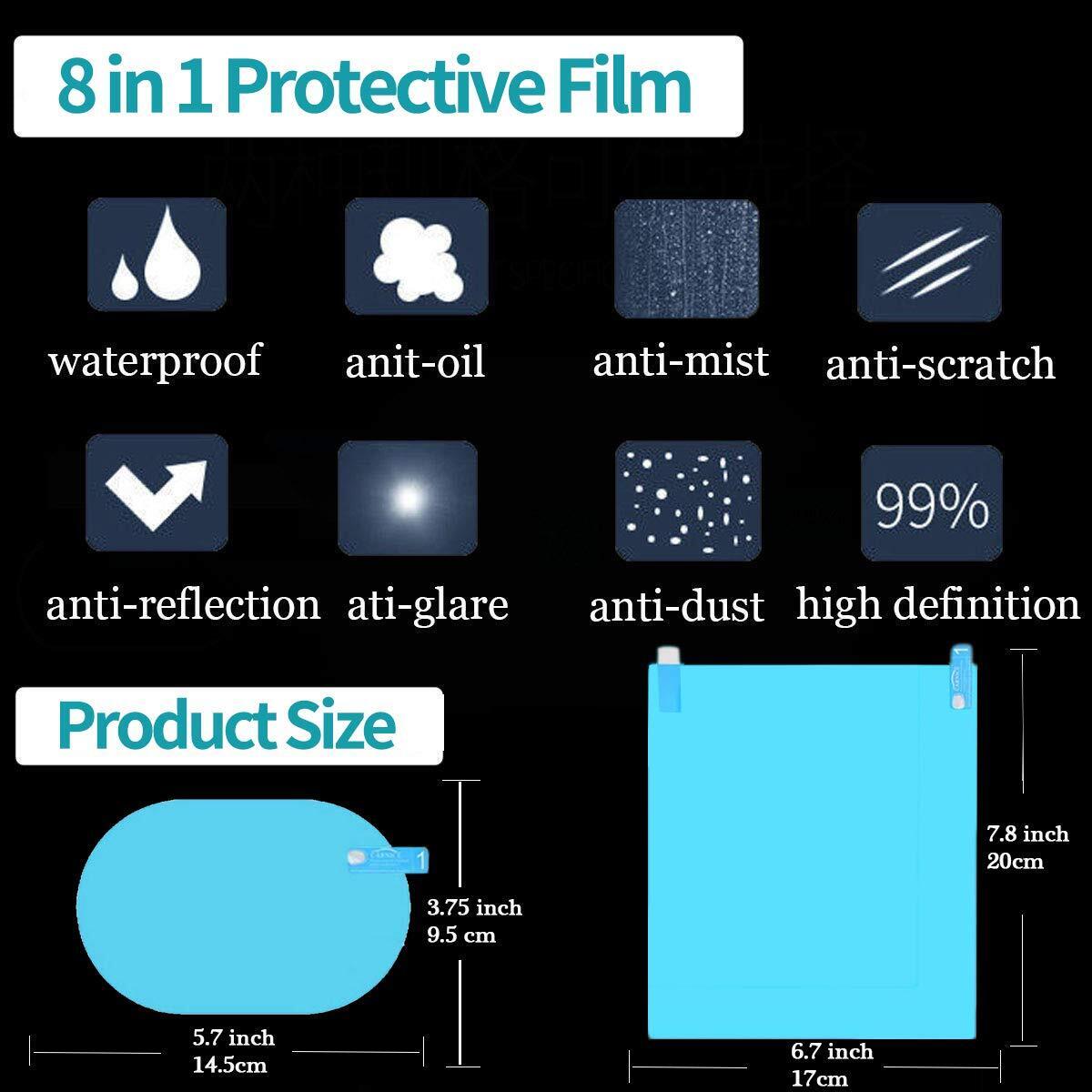 Car Side Truck Rearview Mirror Protector Film Waterproof Anti-Fog Rain-Proof AU
