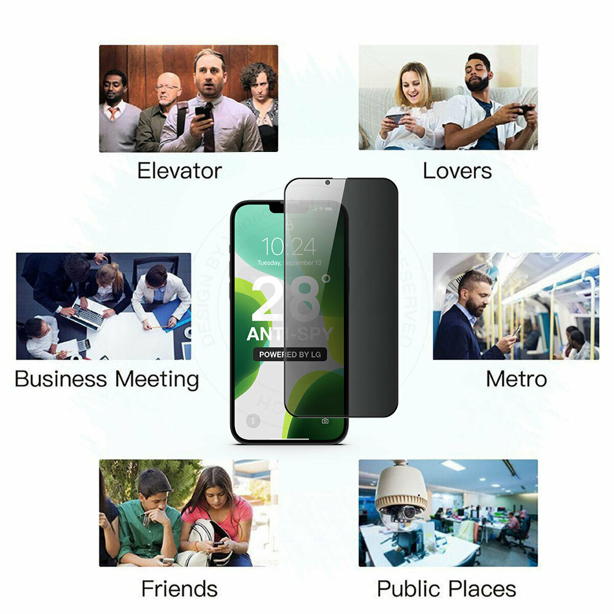 2x Privacy Tempered Glass Screen Protector For iPhone 14 Series