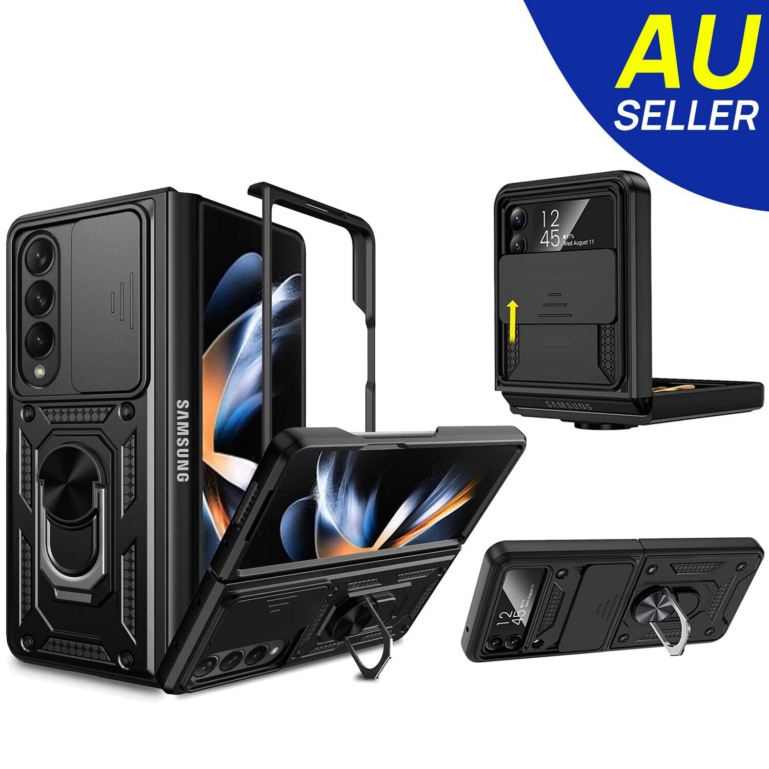 For Samsung Galaxy Z Fold 5 4 Flip 5 4 5G Case Cover Shockproof Rugged Ring Holder