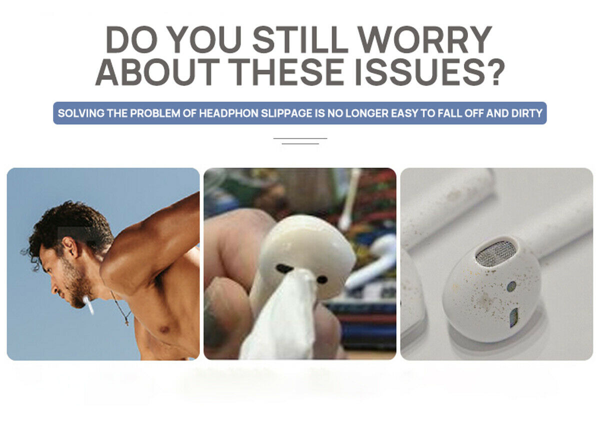 1 Pair For Apple Airpods Pro 3 Case Earpod Cover Ear Hook Earbuds Ear Tips silicone