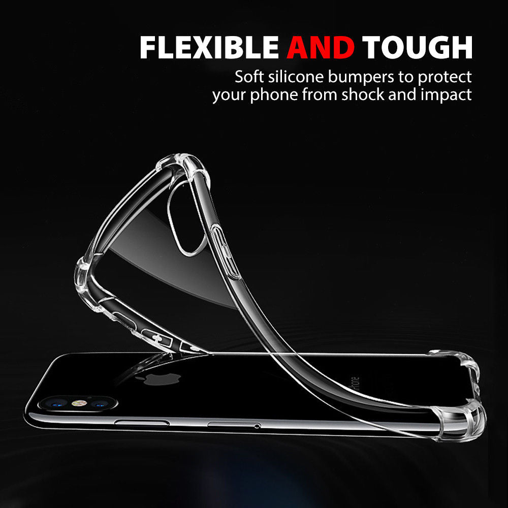 iPhone XR Ultra Clear Shockproof Bumper Back Case Cover