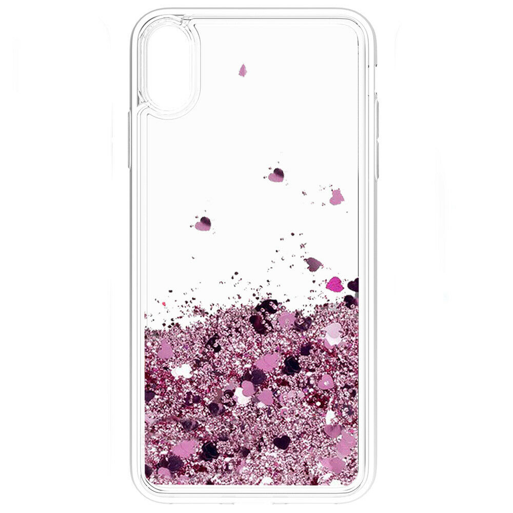 Bling Dynamic Glitter Moving Quicksand Liquid Case Cover For iPhone Xs
