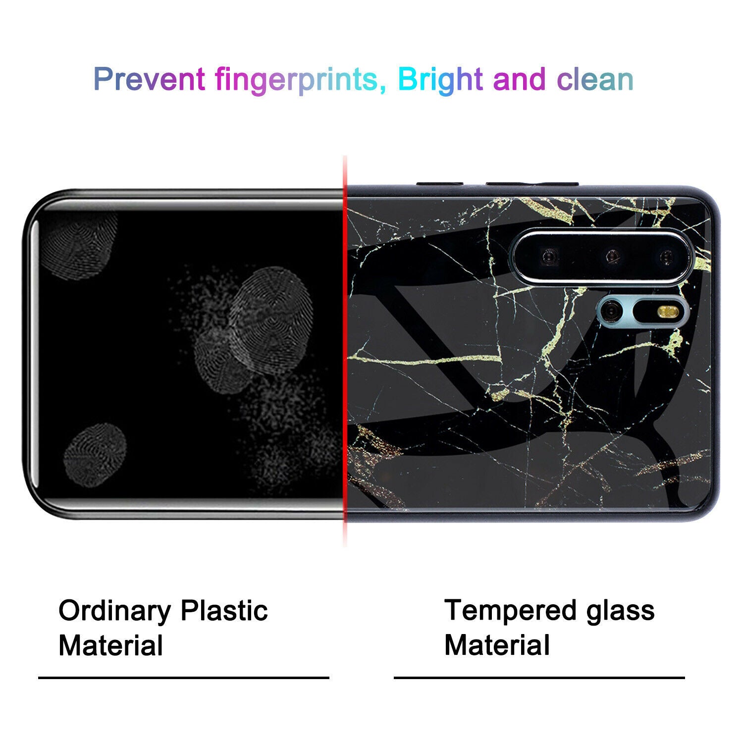 For Samsung Note 10 Case Tempered Glass Back TPU Protective Hard Cover