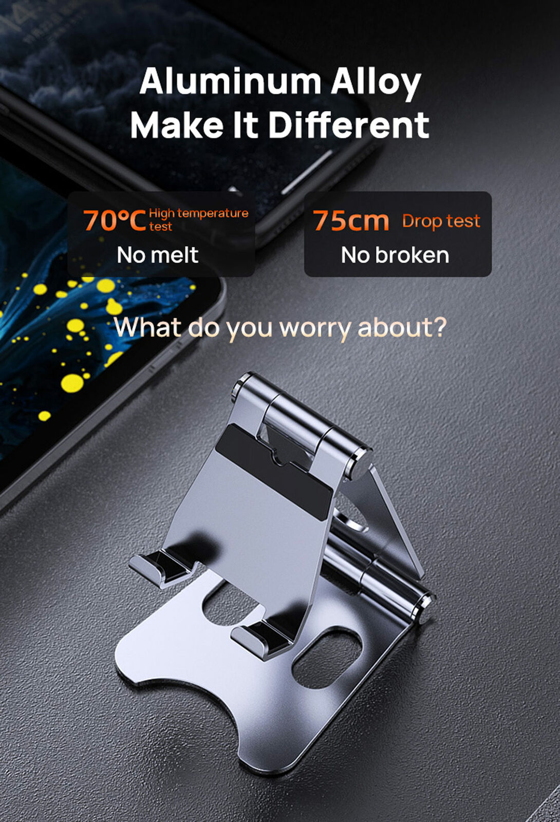 Adjustable Phone Tablet Desktop Stand Desk Holder Mount Cradle For iPhone iPad