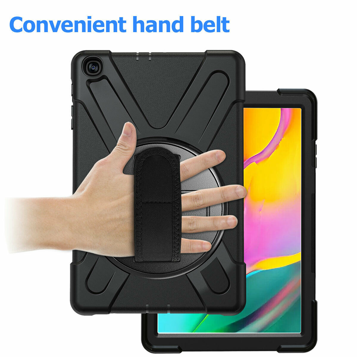 For Samsung Tab A 10.1 SM-T510 T515 2019 Tablet Shockproof Rotating Stand Case-8 Colors