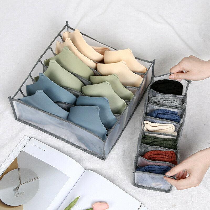 Foldable Drawer Organizer Divider Bra Sock Underwear Storage Closet Wardrobe Box