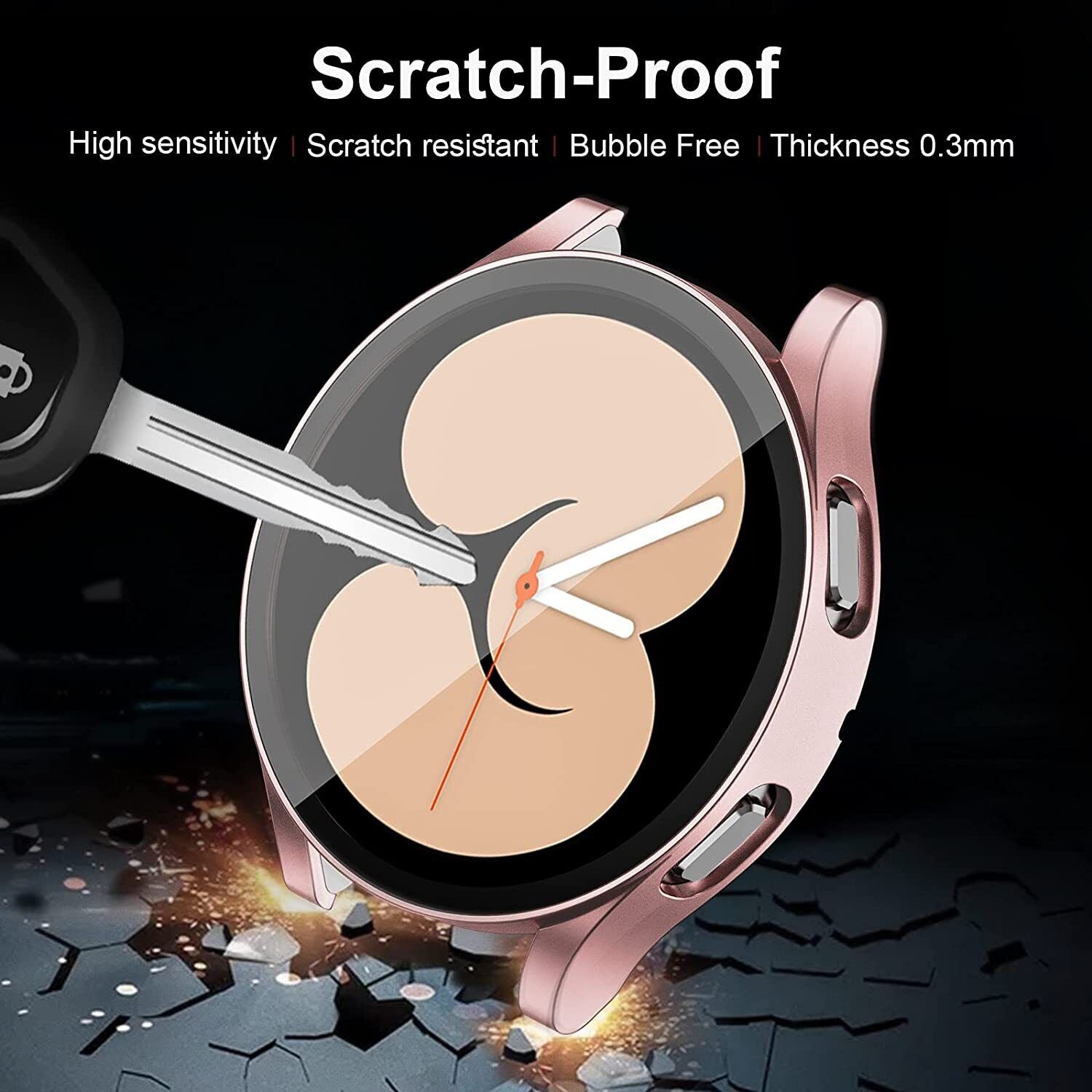 For Samsung Galaxy Watch 5 Pro 40mm 44mm 45mm Temepered Glass Case Cover Screen Protector