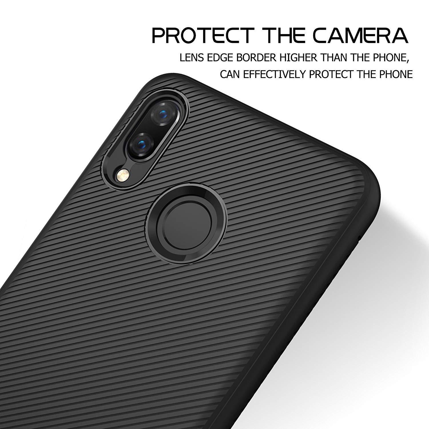 Huawei Nova 3e case，[Scratch Resistant] Premium Flexible Soft Anti Slip TPU