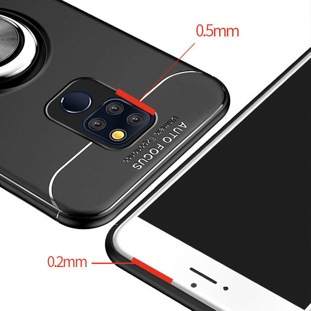 Mate 20 Pro Case Magnetic Car Mount Soft TPU Ring Holder Kickstand Cover Huawei