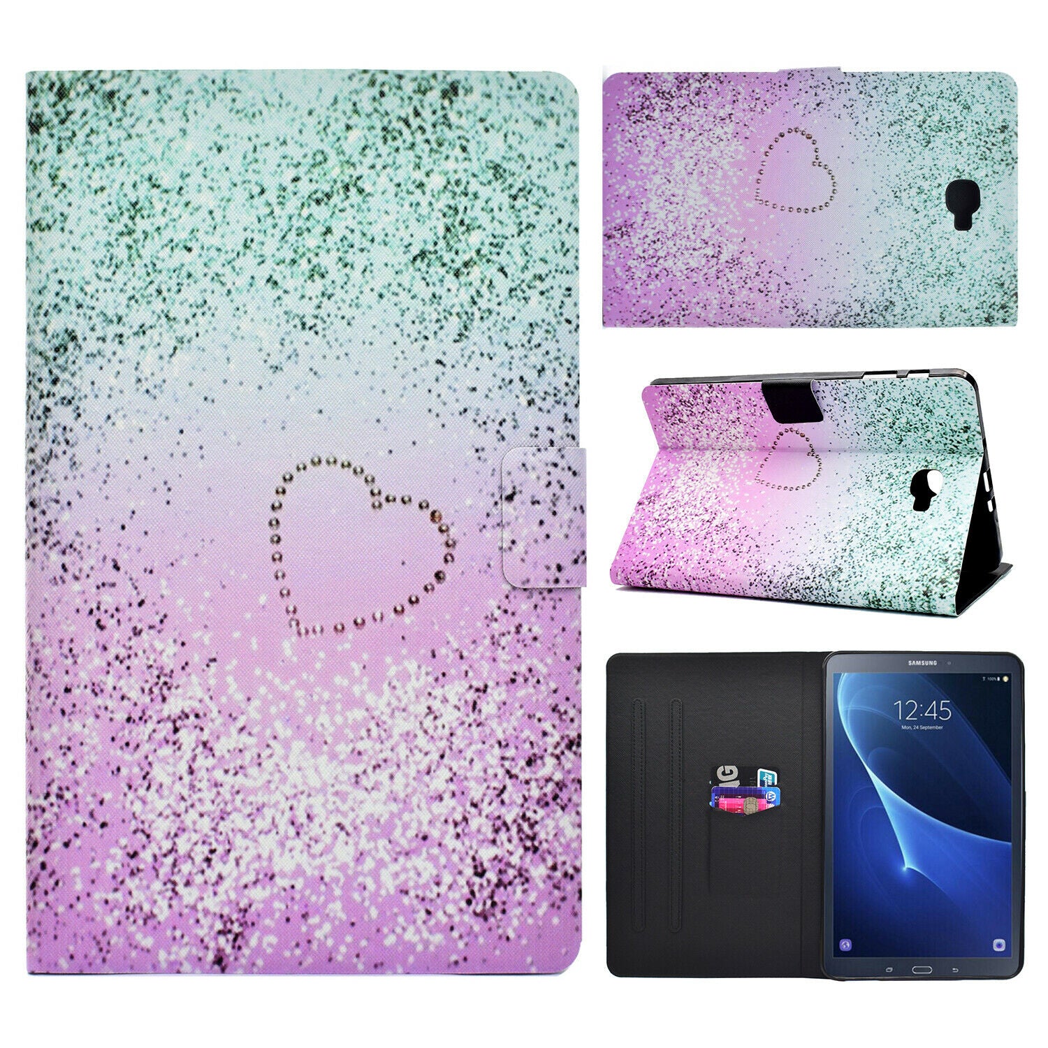 For Samsung Tab A 10.1" 2019 SM-T510 T515 Tablet Case Smart Magnet Leather Cover-19 Patterns