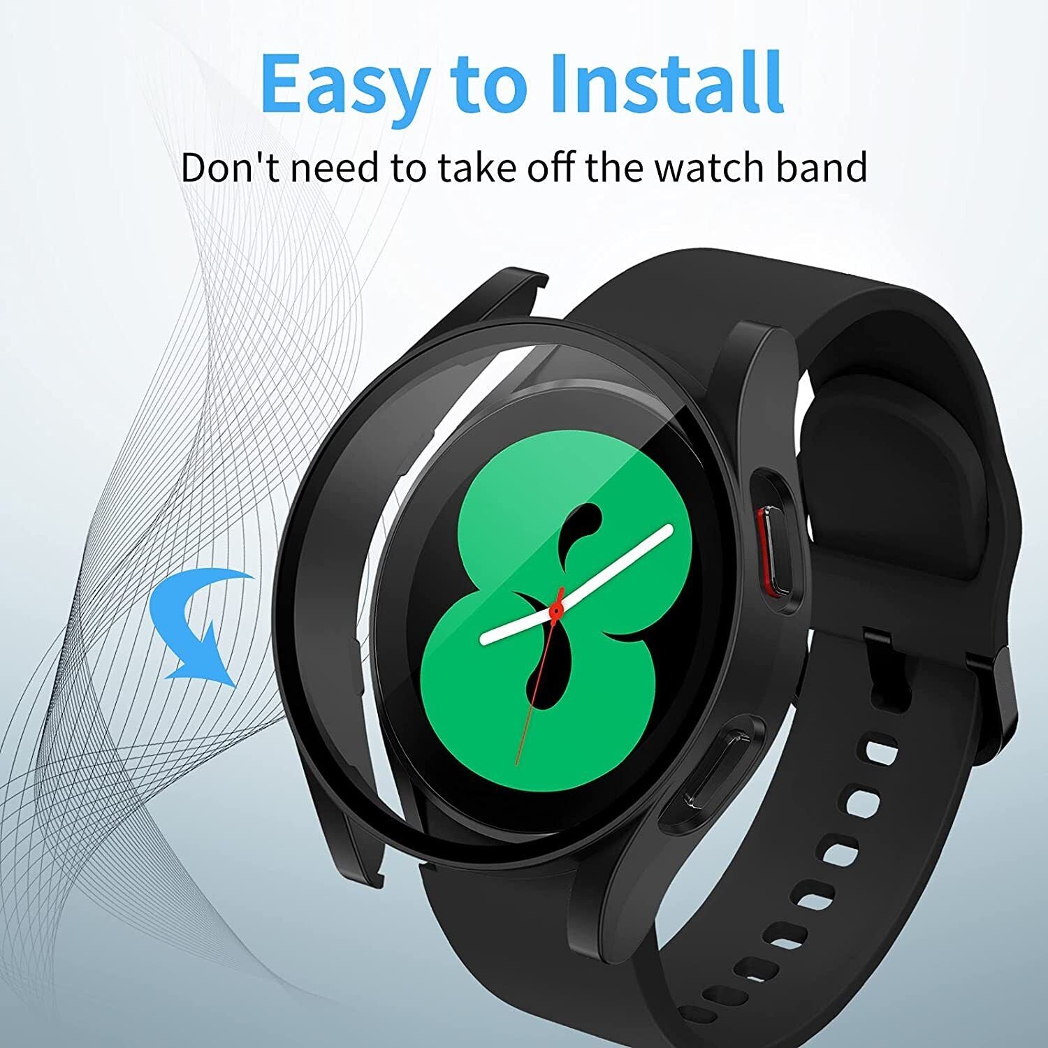For Samsung Galaxy Watch 5 Pro 40mm 44mm 45mm Temepered Glass Case Cover Screen Protector