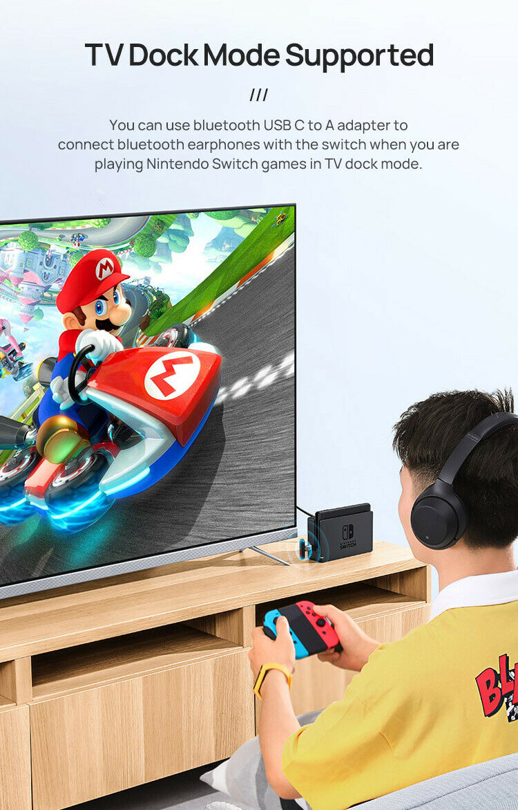 For Nintendo Switch Bluetooth Adapter Wireless Bluetooth Audio Transmitter