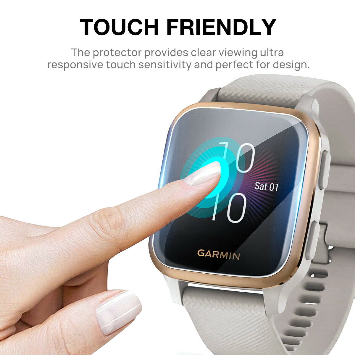 5X Fr Garmin Venu SQ Music Screen Protector Full Cover Hydrogel Film Smart Watch
