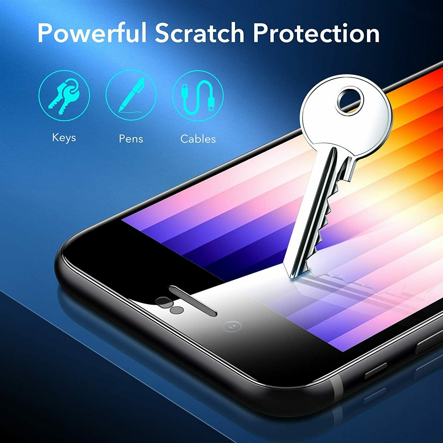 For Apple iPhone SE 2022 3rd Full Cover Tempered Glass Screen Protector Film