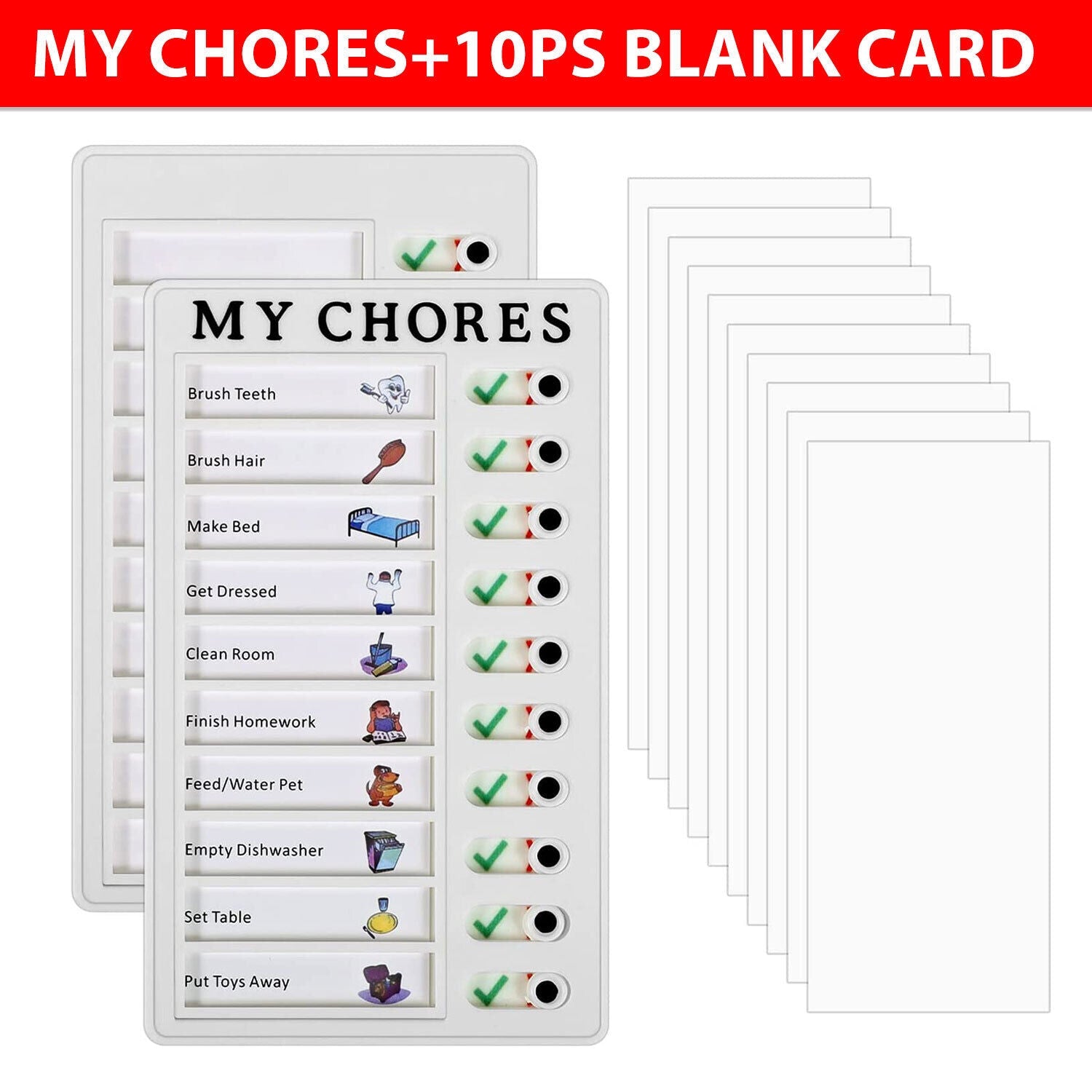 My Chores Chart Memo Board Kids Elder Care RV Checklist To Do List Planner Notes